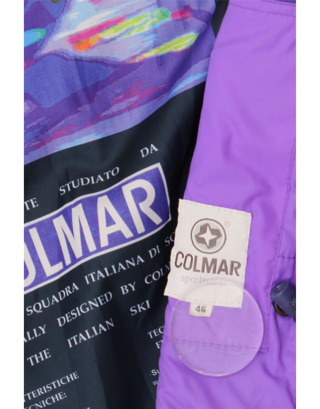 COLMAR Γυναικείο Μπουφάν γραφικών Oversized Ski IT 46 Μεγάλο Πολύχρωμο