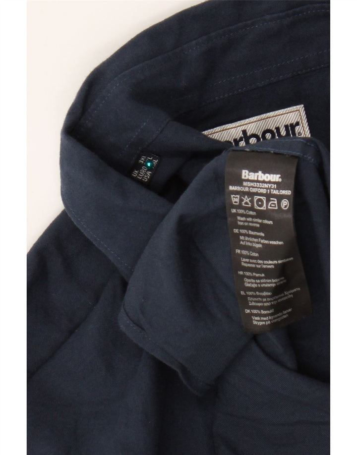 Ανδρικό πουκάμισο Barbour 3XL Navy Blue Cotton