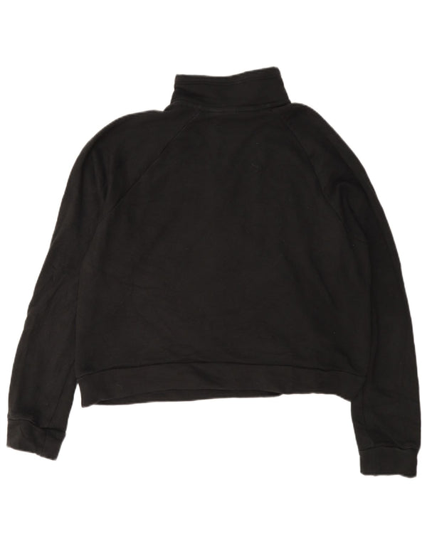 Γυναικεία φούτερ με φερμουάρ Puma Crop γραφικό Jumper UK 14 Medium Black
