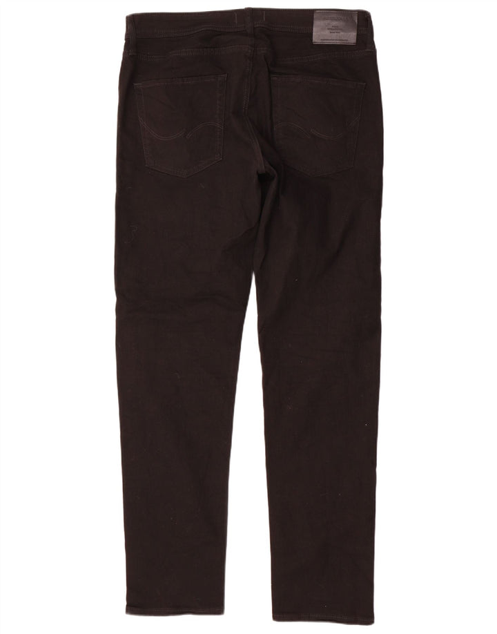 Jack & Jones Ανδρικό Slim Jeans W34 L34 Μαύρο βαμβακερό