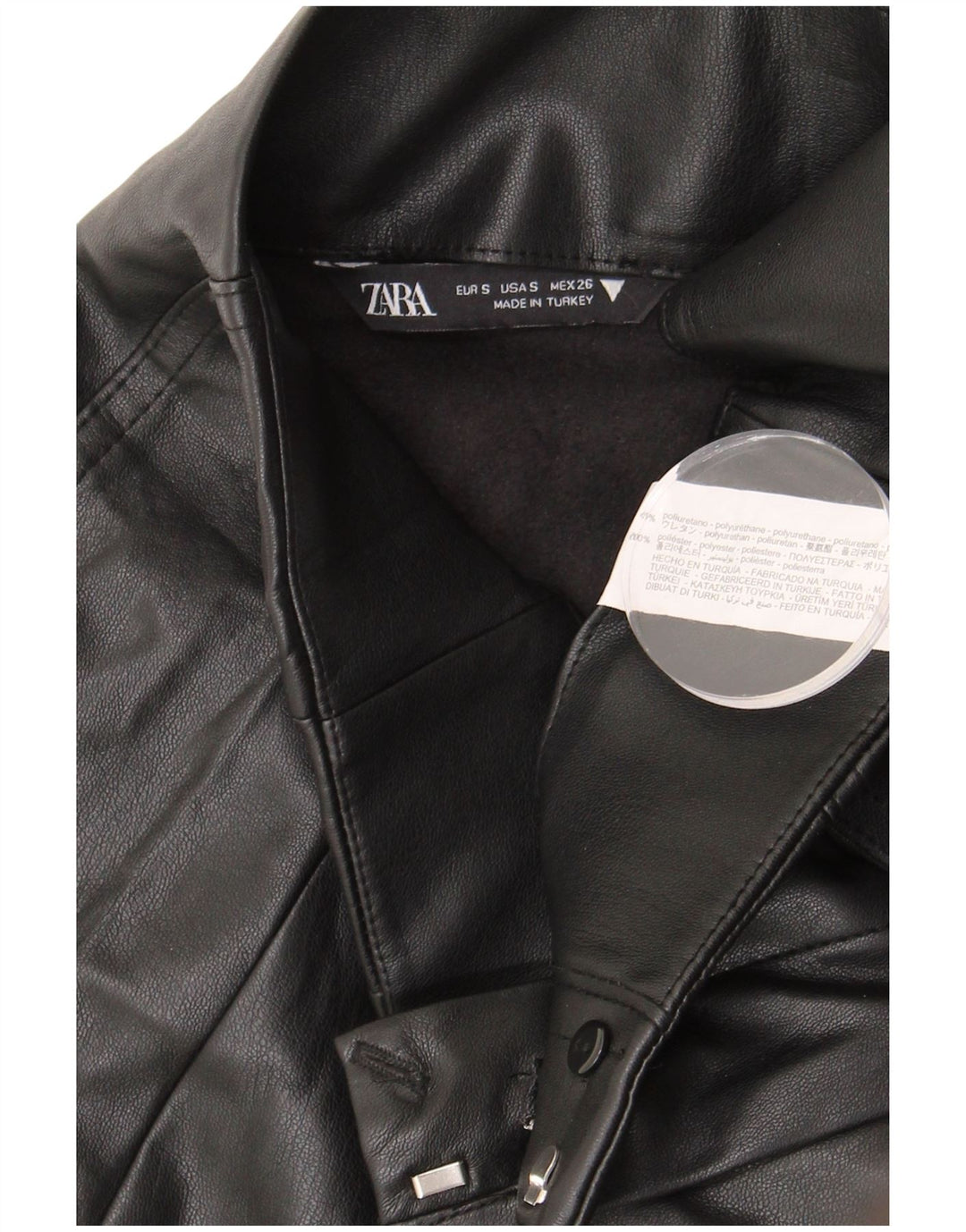 Zara Γυναικεία Μίνι Φούστα από Faux Leather Μικρή W26 Μαύρη Πολυουρεθάνη