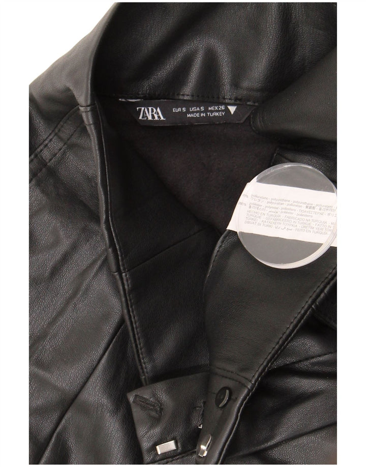 Zara Γυναικεία Μίνι Φούστα από Faux Leather Μικρή W26 Μαύρη Πολυουρεθάνη