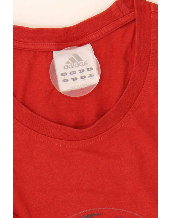 Ανδρικό γραφικό T-Shirt Adidas Top μεγάλο κόκκινο