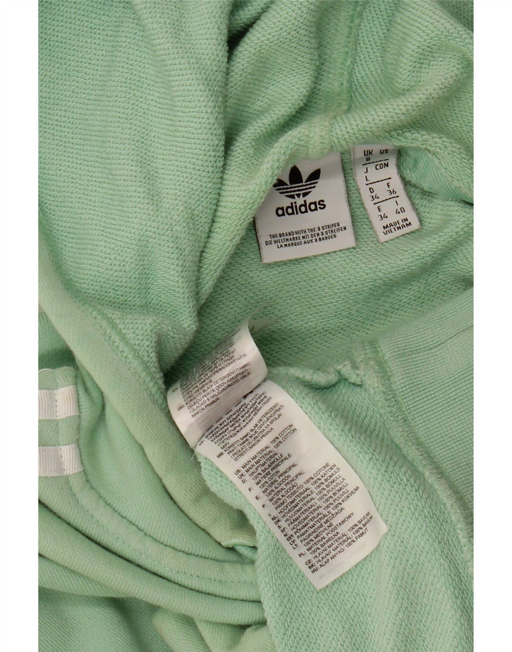 Γυναικεία κουκούλα ADIDAS Oversized Crop UK 8 Small Green Cotton