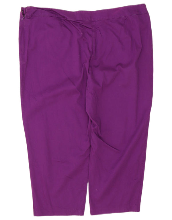 Marks & Spencer Γυναικεία βερμούδα UK 20 2XL W40 Μωβ βαμβακερό