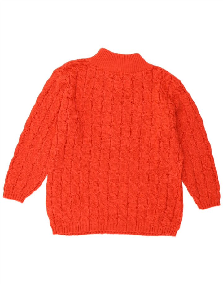 Γυναικείο πουλόβερ με λαιμό χελώνα VINTAGE UK 14 Μεσαίο κόκκινο μαλλί