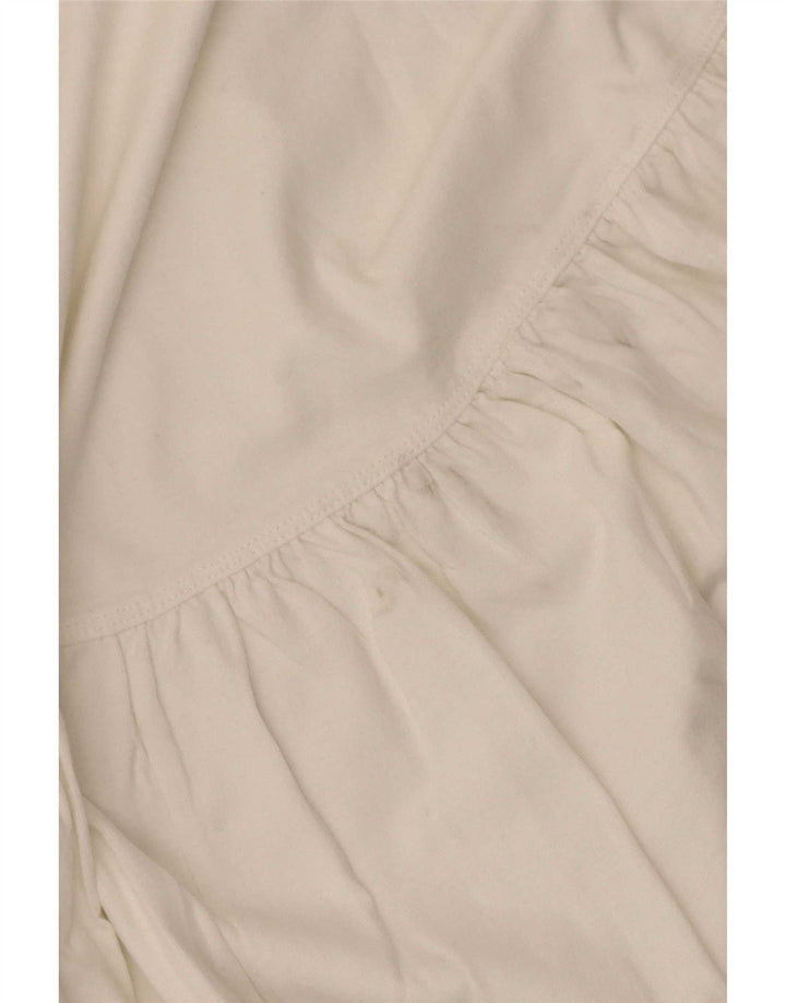 Zara Γυναικεία Μπλούζα Oversized Top UK 10 Small White Cotton