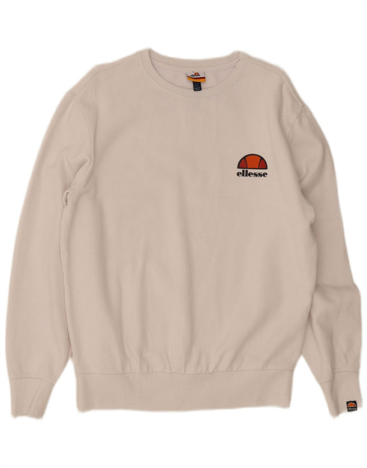 Ανδρικό φούτερ Ellesse Jumper μεγάλο λευκό βαμβακερό