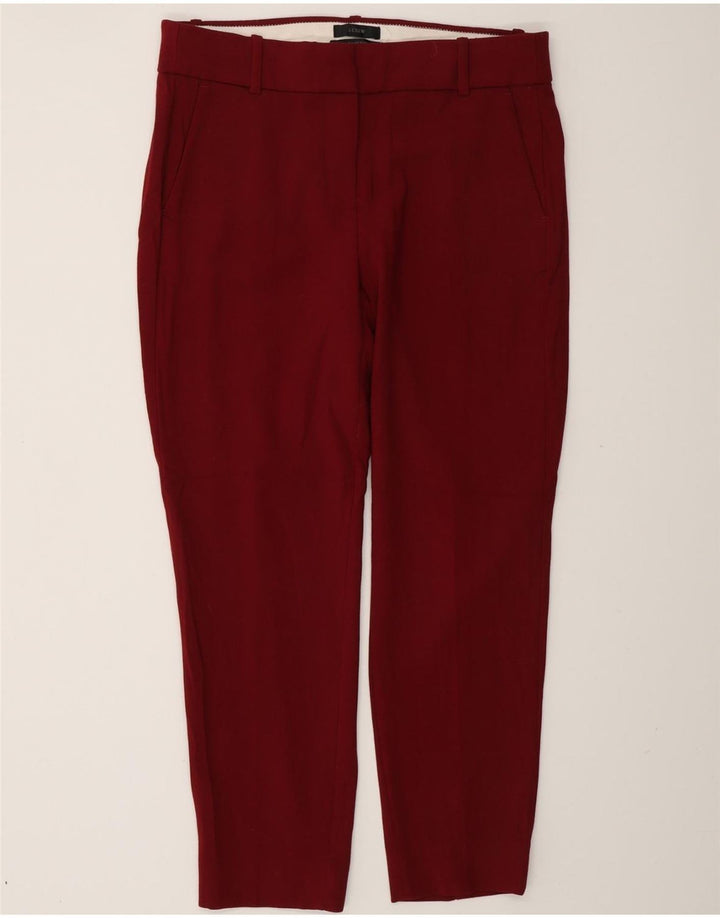 J. CREW Γυναικείο Cameron Slim Chino Παντελόνι US 8 Medium W30 L27 Maroon