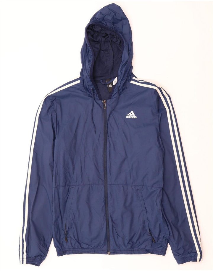 Ανδρική φόρμα ADIDAS με κουκούλα Top Jacket UK 36 Small Navy Blue Polyester