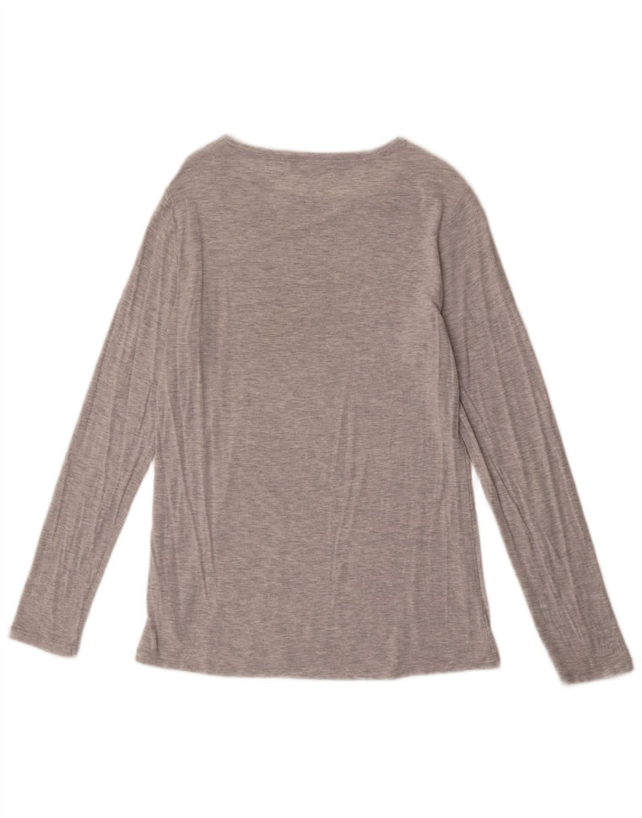 Marks & Spencer Γυναικείο τοπ μακρυμάνικο UK 14 Medium Grey Modal