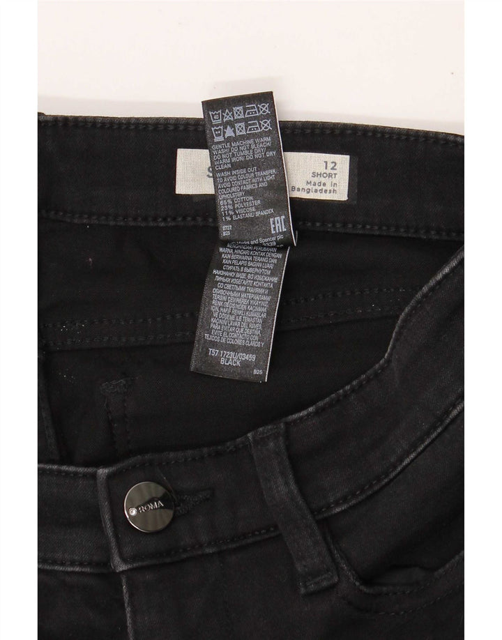 Marks & Spencer Γυναικείο κοντό τζιν UK 12 Medium W28 L29 Μαύρο