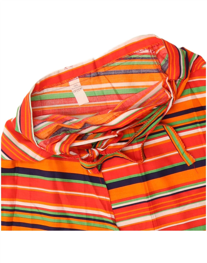 Γυναικεία Wrap Φούστα VINTAGE W32 Μεγάλη Πολύχρωμη Βαμβακερή ριγέ