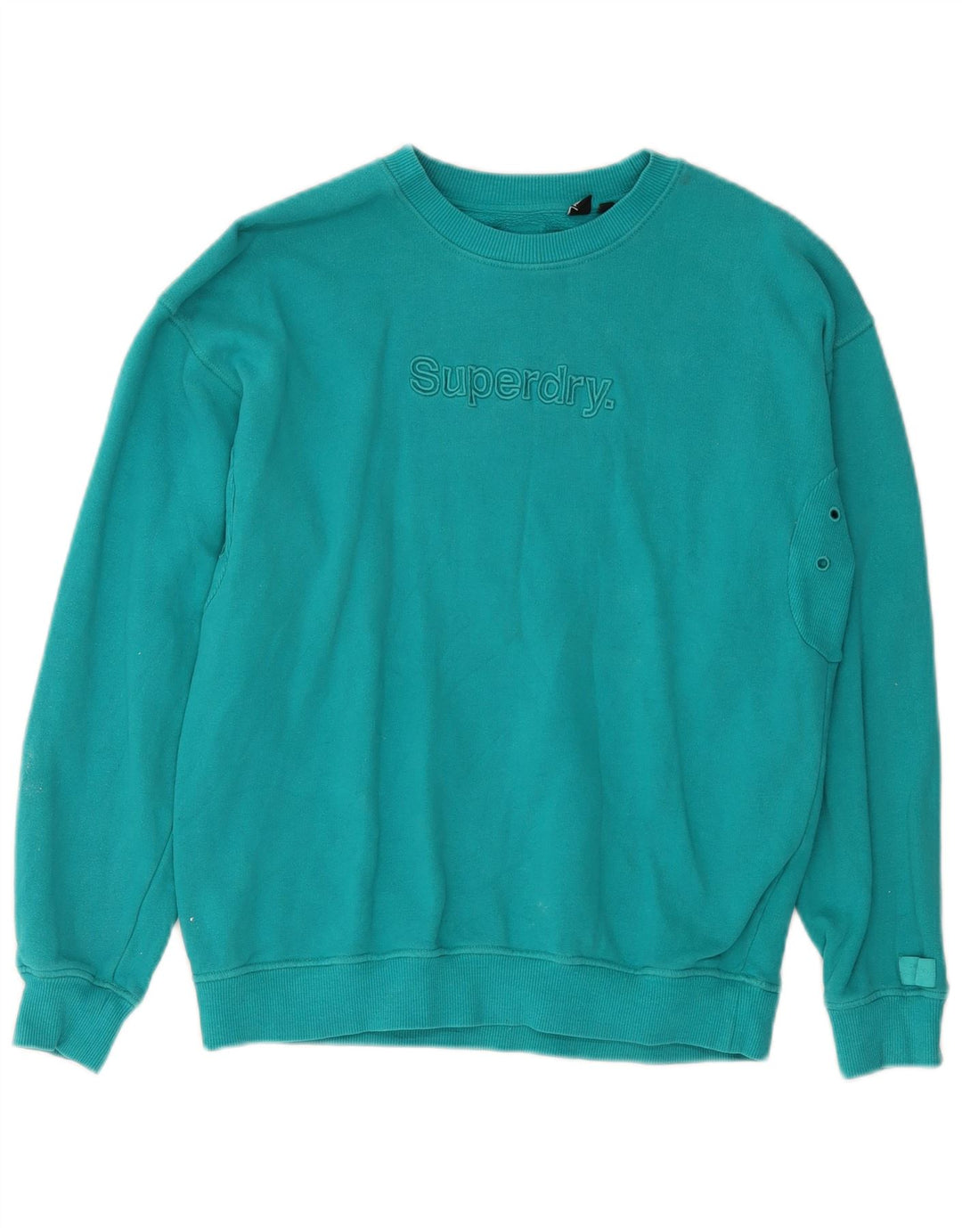 Ανδρικό γραφικό φούτερ SUPERDRY Jumper Μικρό Τυρκουάζ Βαμβακερό