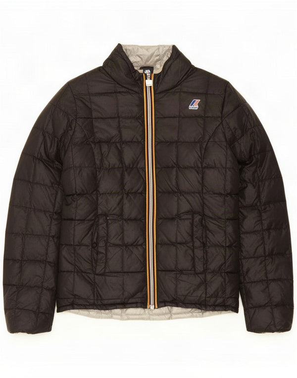 K-Way Boys Hooded Jacket padded 8-9 Years Black Polyester