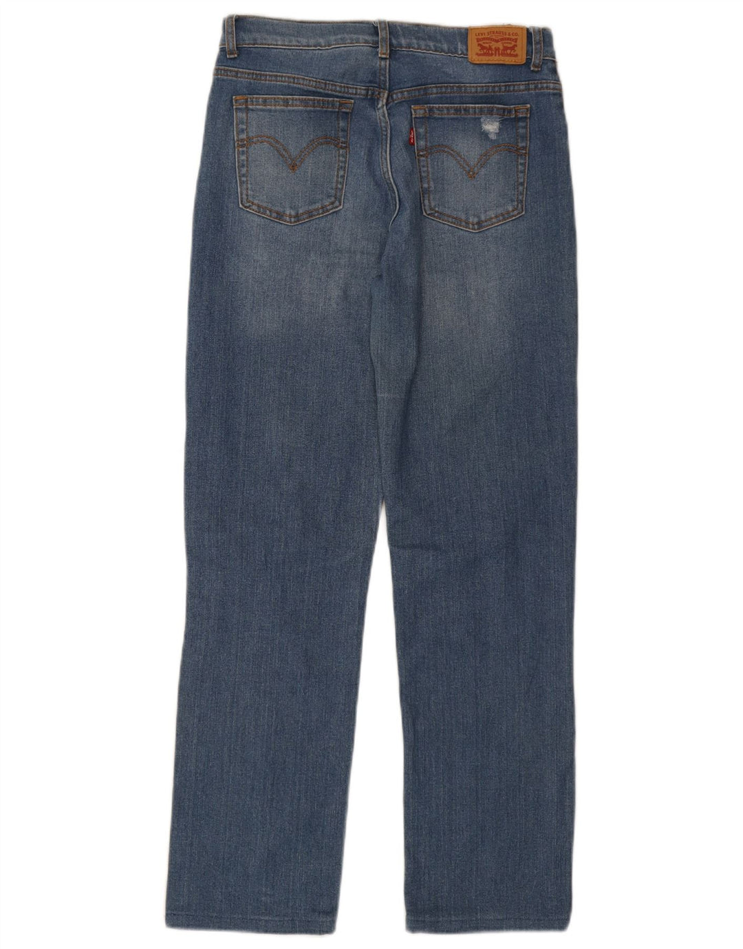 Levi's Womens Low Pro Distressed Straight Jeans W28 L28 Blue