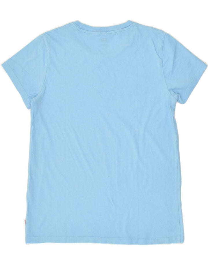LEVI'S Womens Graphic T-Shirt Top UK 10 Small Blue Cotton | Vintage Levi's | Thrift | Second-Hand Levi's | Used Clothing | Messina Hembry 