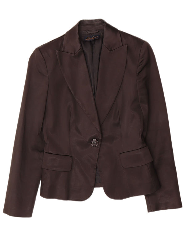 Luisa Spagnoli Γυναικείο Μπουφάν 1 Κουμπί Blazer IT 42 Medium Black Acetate