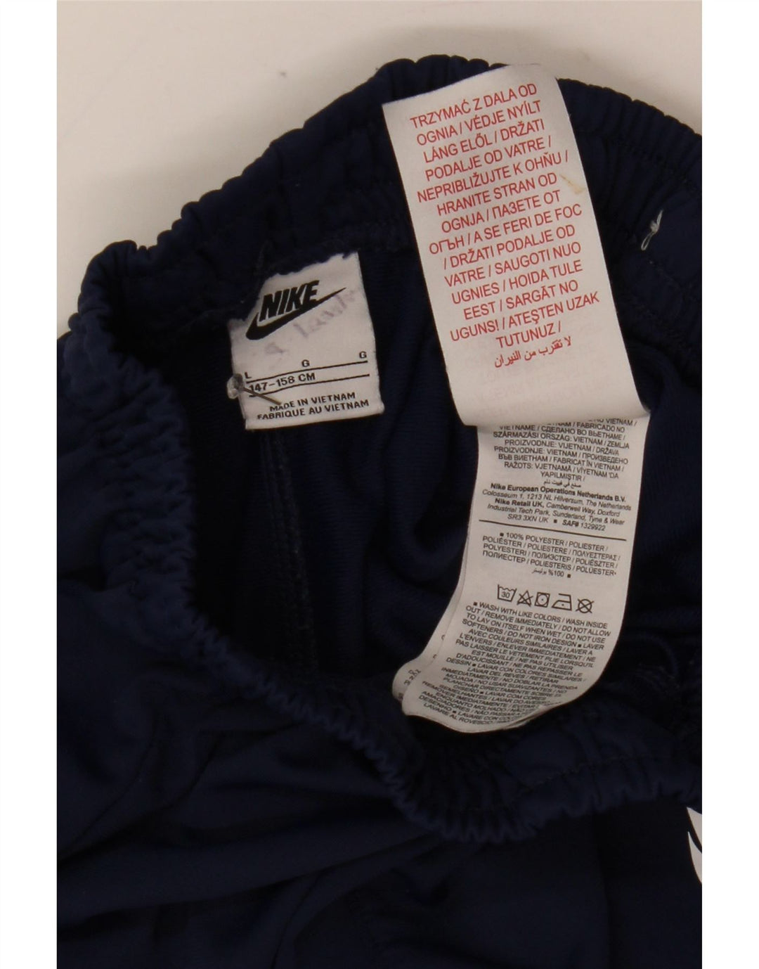 Nike Boys αθλητική φόρμα παντελόνι Joggers 12-13 ετών Μεγάλο Navy Blue Polyester