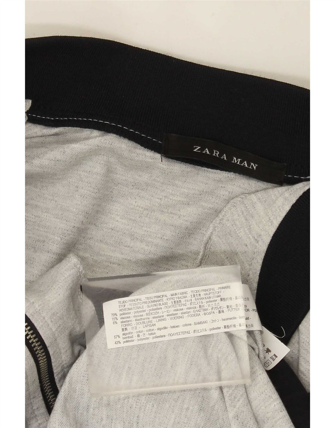 Μπουφάν Zara Ανδρική φόρμα αθλητικής φόρμας, μικρό γκρι πολυεστέρα