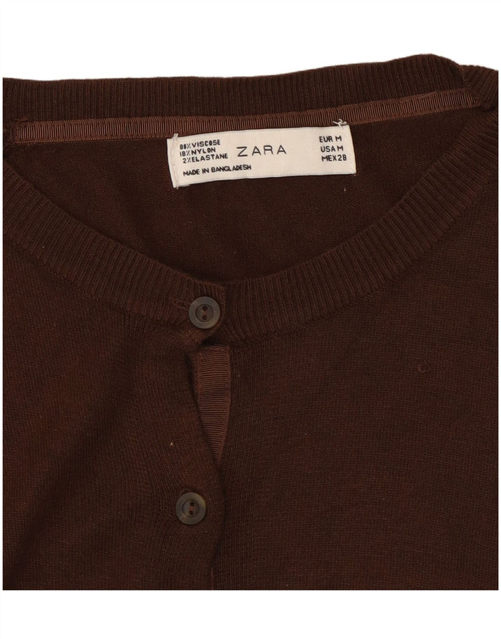 Zara Γυναικεία Ζακέτα UK 14 Μεσαίου καφέ