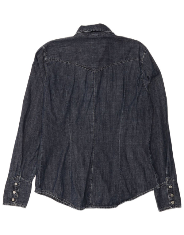 Carrera Γυναικείο τζιν πουκάμισο UK 16 Large Navy Blue από βαμβάκι