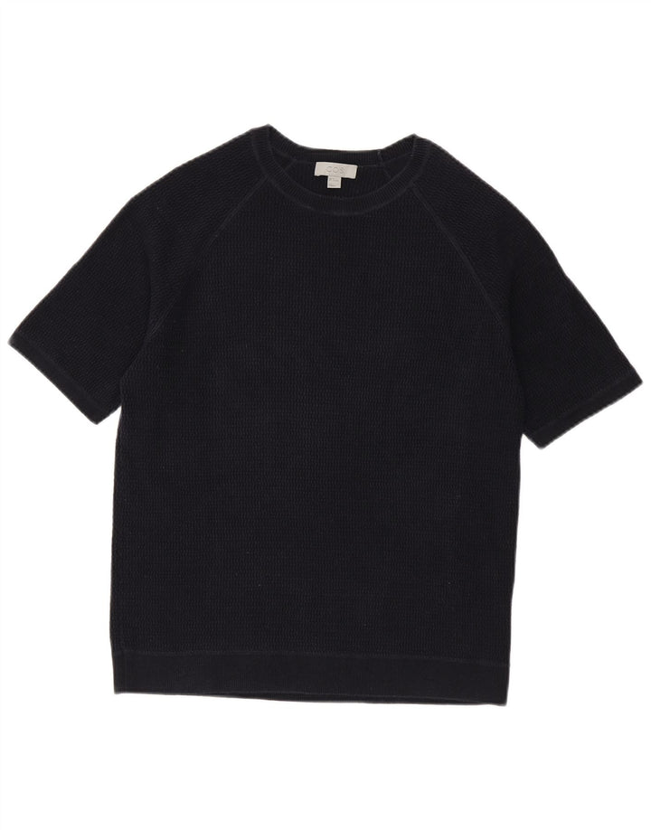 Ανδρικό T-Shirt Cos Top από μεσαίο μπλε ναυτικό βαμβακερό