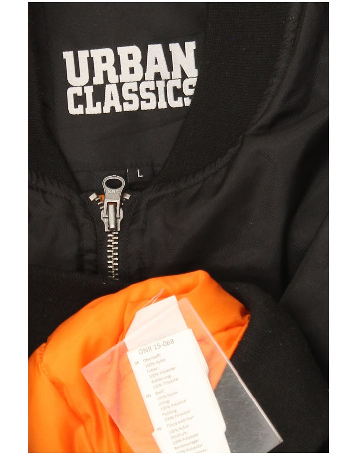 Urban Classics Ανδρικό Bomber Jacket UK 40 Large Black Nylon