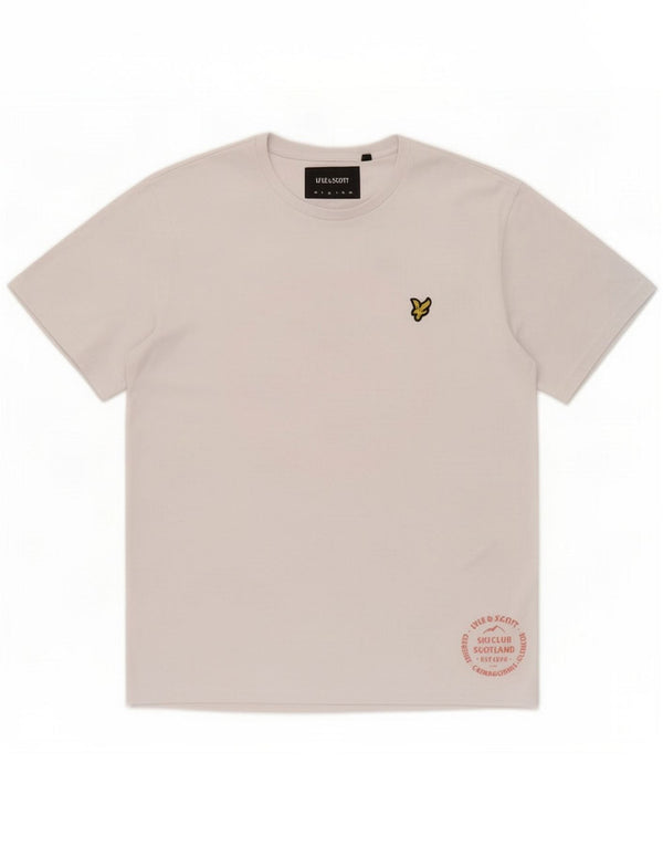 Ανδρικό γραφικό T-shirt Lyle & Scott Top Medium White Cotton