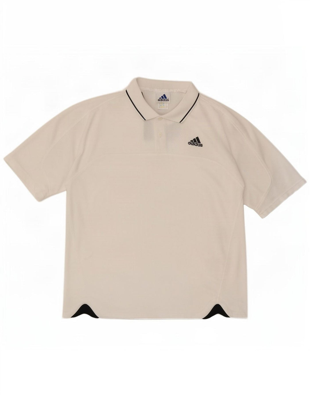 Adidas Ανδρικό πουκάμισο πόλο UK 44/46 μεγάλο λευκό πολυεστέρα