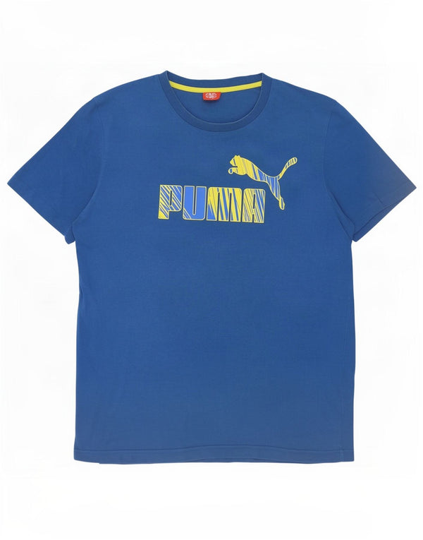 Ανδρικό γραφικό T-Shirt Puma Top Large Blue