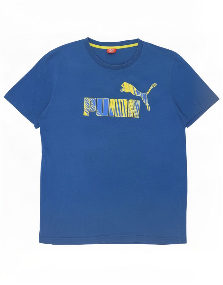 Ανδρικό γραφικό T-Shirt Puma Top Large Blue