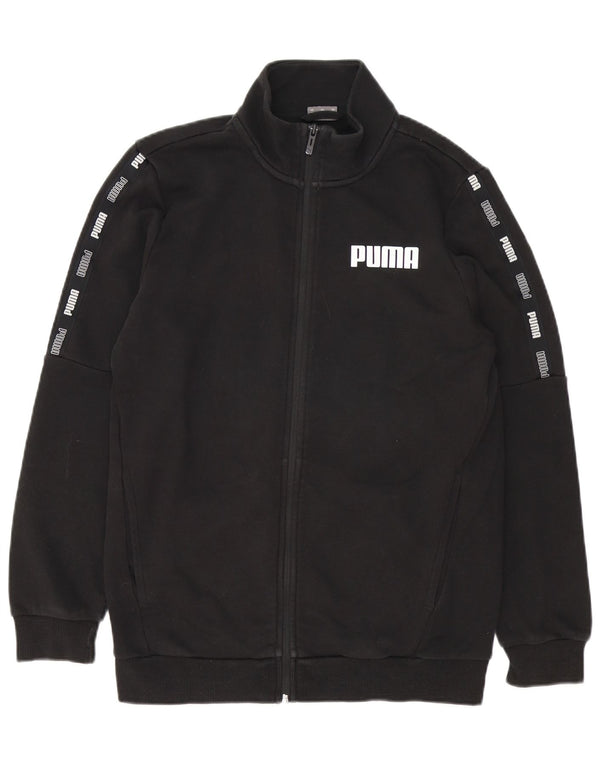 PUMA Mens Graphic Tracksuit Top Jacket Small Black