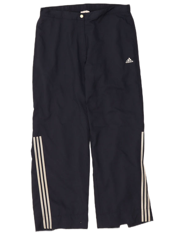 Γυναικεία αθλητική φόρμα ADIDAS Παντελόνι UK 16 Large Navy Blue Polyester