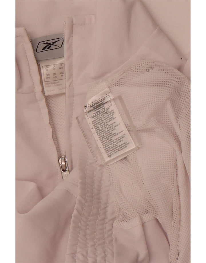 Γυναικεία αθλητική φόρμα REEBOK Top Jacket UK 12 Medium White Polyester