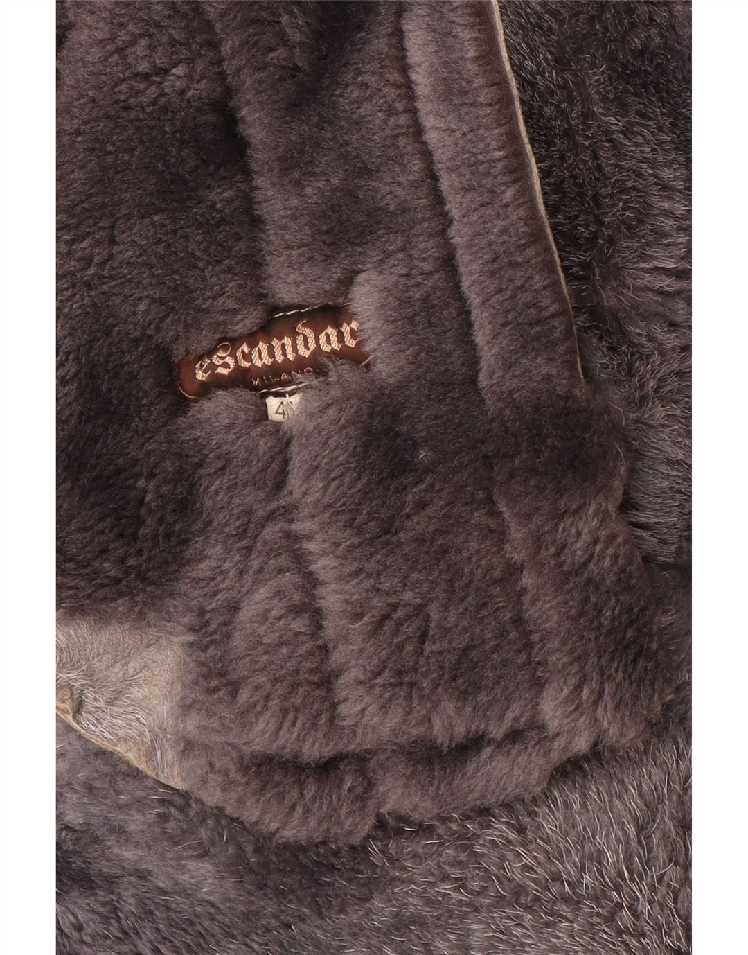VINTAGE Womens Shearling Coat IT 46 Large Beige