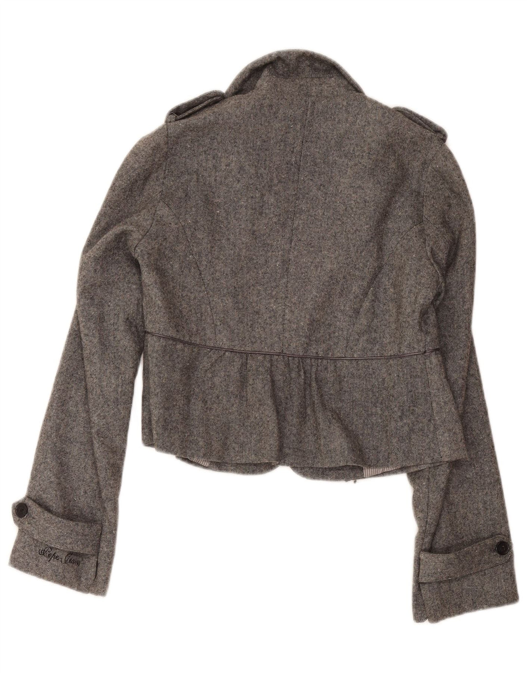 PEPE Jeans Γυναικείο Military Crop Blazer Jacket UK 12 Medium Grey Classic