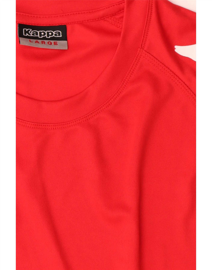 Ανδρικό γραφικό T-Shirt Kappa Top Large Red Polyester