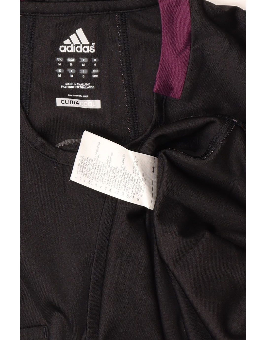 ADIDAS Mens Climacool T-Shirt Top Medium Black Polyester Vintage Adidas and Second-Hand Adidas from Messina Hembry 