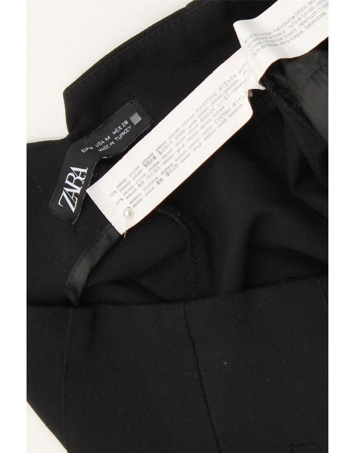 ZARA Γυναικείο κωνικό παντελόνι Chino Medium W28 L26 Μαύρο Πολυεστέρας
