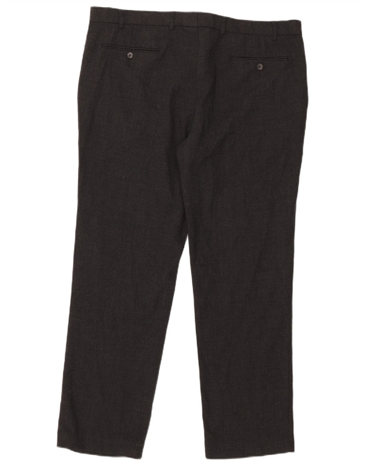 Marks & Spencer Ανδρικό ίσιο παντελόνι W40 L31 Γκρι μαλλί