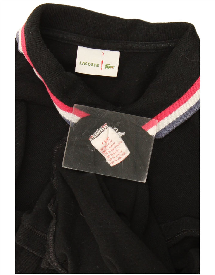 Ανδρικό μπλουζάκι πόλο Lacoste, μέγεθος 3, μικρό μαύρο βαμβακερό