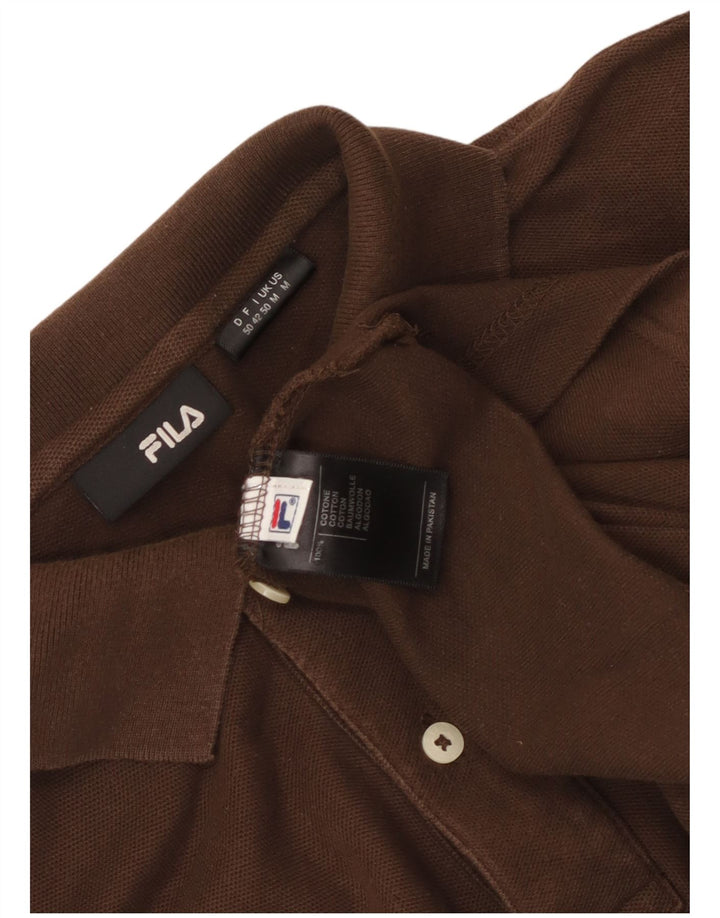 Ανδρικό πουκάμισο πόλο Fila, μεσαίο καφέ βαμβακερό