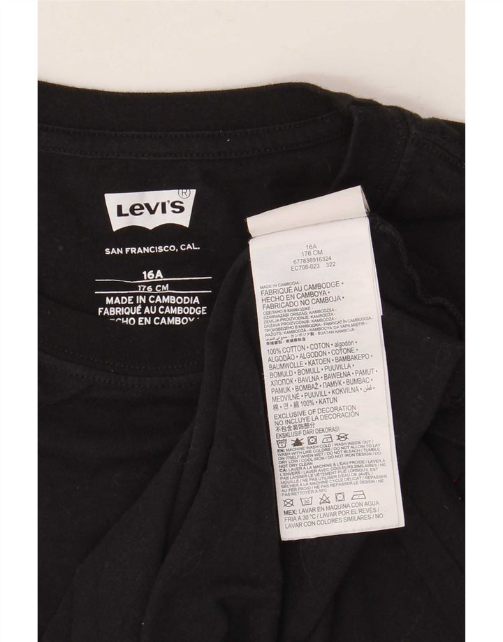 Levi's Boys Top Μακρυμάνικο 15-16 ετών Μαύρο Βαμβακερό