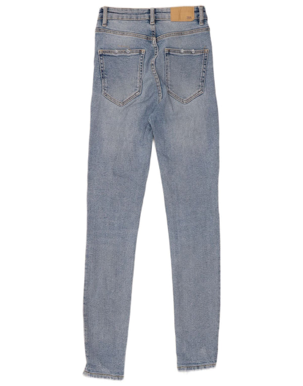 ZARA Γυναικεία στενόχωρα τζιν EU 34 2XS W24 L27 Μπλε