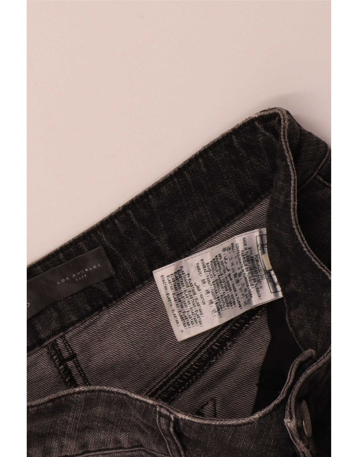 Guess Womens Distressed Τζιν Φούστα W27 Μικρή Γκρι Βαμβακερή