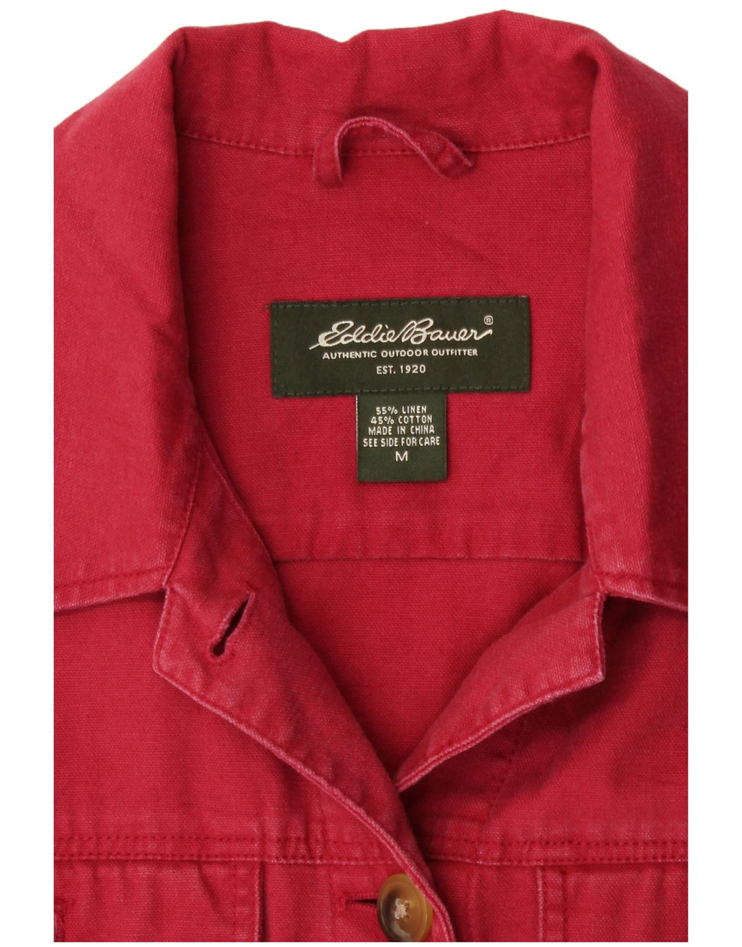 Eddie Bauer Γυναικείο Bomber Jacket UK 14 Medium Red Len