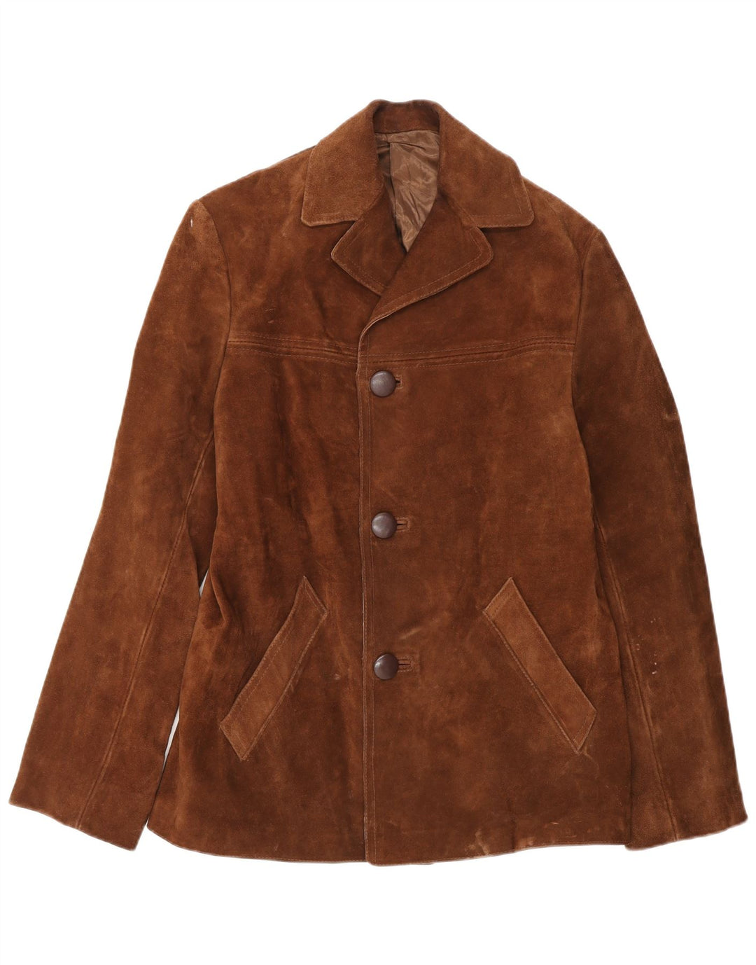 Vintage Ανδρικό Suede Jacket UK 36 Small Brown