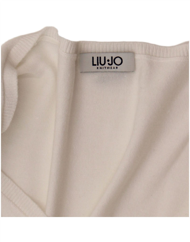 Liu Jo Γυναικεία Ζακέτα πουλόβερ UK 10 Small White