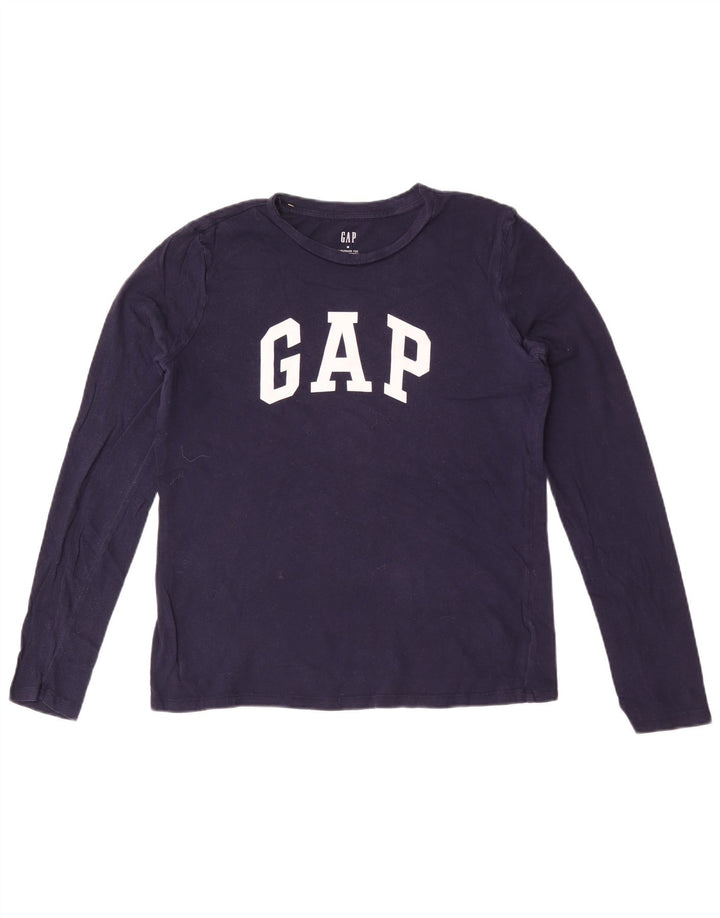 Gap Γυναικείο γραφικό τοπ μακρυμάνικο UK 14 Medium Navy Blue